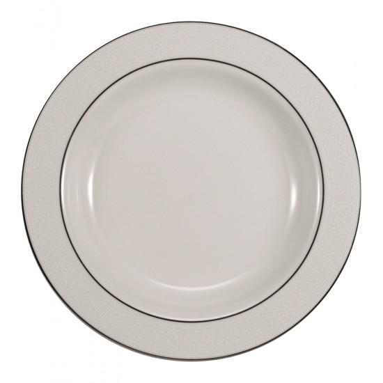 Prato 24cm Fundo Renda Branca Porcelana Schmidt